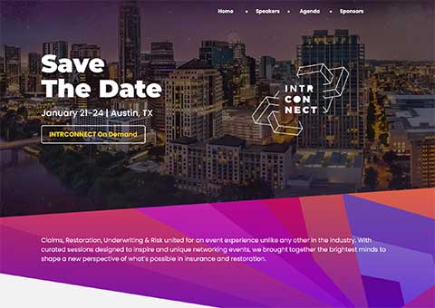Screenshot of INTRCONNECT 2023 home page